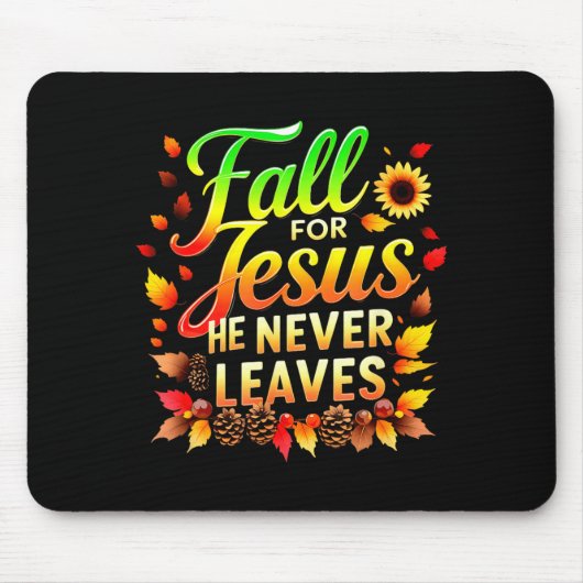 Fall Christian Thanksgiving Jesus My Favourite Sea Mousepad (Vorne)