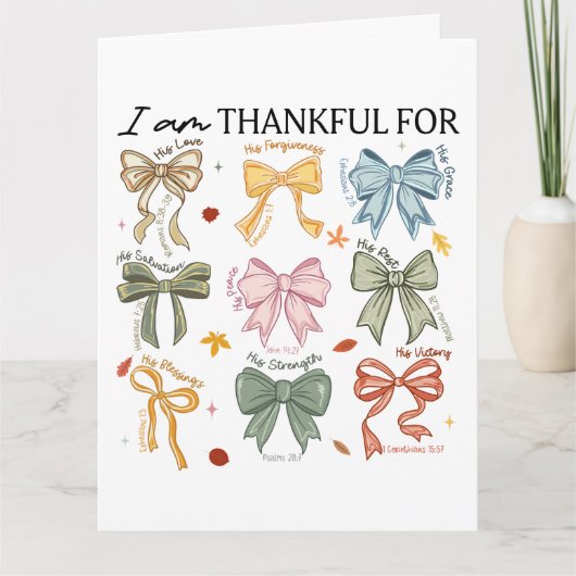 Fall Christlicher Erntedank Karte (Vorderseite)