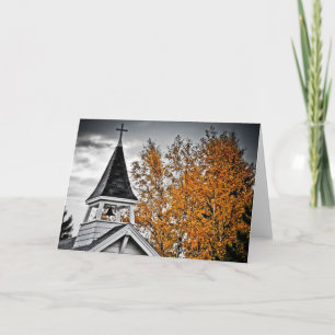 Fall Church Steeple Karte
