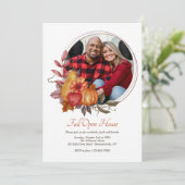 Fall Circle Foto Open House Einladung (Stehend Vorderseite)