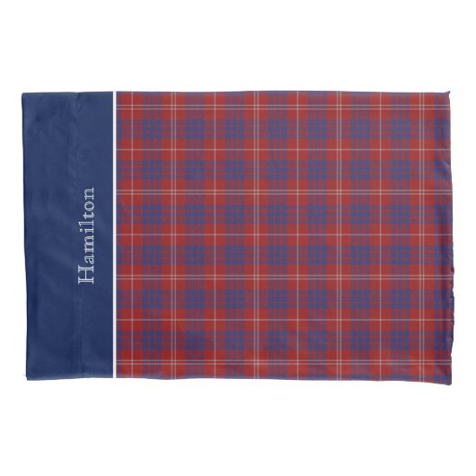 Fall Classic Hamilton Clan Tartan Kariert Pillow Kissenbezug (Vorderseite)