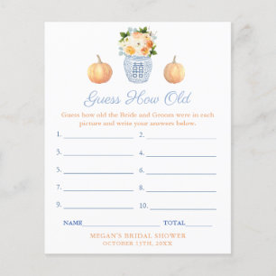 Fall Classic Rate wie Old Brautparty Game Card