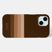 Fall Classic Stripes Monogram iPhone 15 Case-Mate iPhone Hülle (Rückseite (Horizontal))