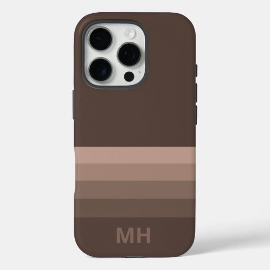 Fall Classic Stripes Monogram iPhone 16 Pro Case-Mate iPhone Hülle (Rückseite)