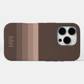 Fall Classic Stripes Monogram iPhone 16 Pro Case-Mate iPhone Hülle (Rückseite (Horizontal))