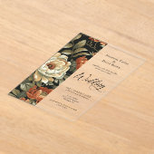 Fall Clay Floral Wedding Acryleinladungen (Ablage )