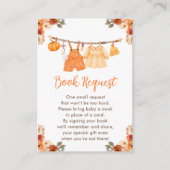 Fall Clothes Line Twins Baby Showbuchanfrage Begleitkarte (Vorderseite)
