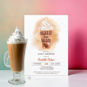 Fall coffee illustration watercolor baby shower einladung