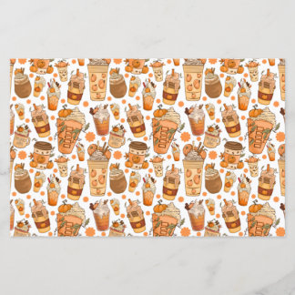 Fall Coffee Latte Pumpkin Muster