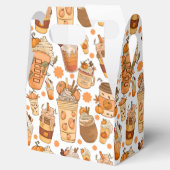 Fall Coffee Latte Pumpkin Muster Geschenkschachtel (Geöffnet)