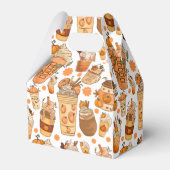 Fall Coffee Latte Pumpkin Muster Geschenkschachtel (Vorderseite)