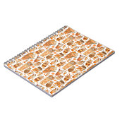 Fall Coffee Latte Pumpkin Muster Notizblock (Linke Seite)