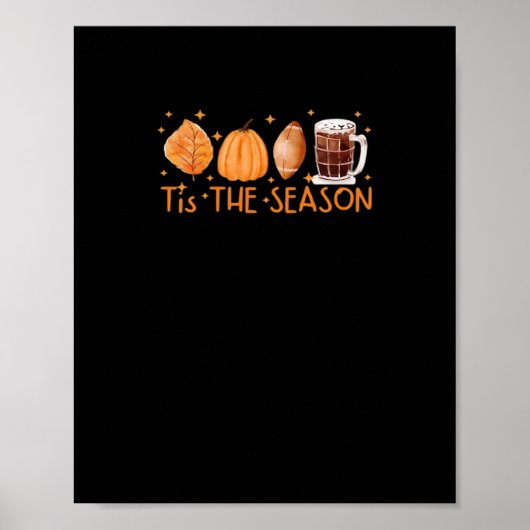 Fall Coffee Niedlich Lover Halloween Pumpkin Latte Poster (Vorne)