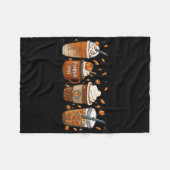 Fall Coffee Pumpkin Gewürz Junkie Latte Herbst Cof Fleecedecke (Vorderseite (Horizontal))