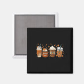 Fall Coffee Pumpkin Gewürz Junkie Latte Herbst Cof Magnet (Vorderseite/Rückseite)
