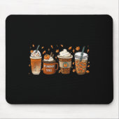 Fall Coffee Pumpkin Gewürz Junkie Latte Herbst Cof Mousepad (Vorne)