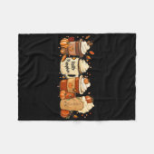 Fall Coffee Pumpkin Gewürz Latte Drinks Herbst als Fleecedecke (Vorderseite (Horizontal))