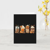 Fall Coffee Pumpkin Gewürz Latte Drinks Herbst als Karte (Gelbe Blume)