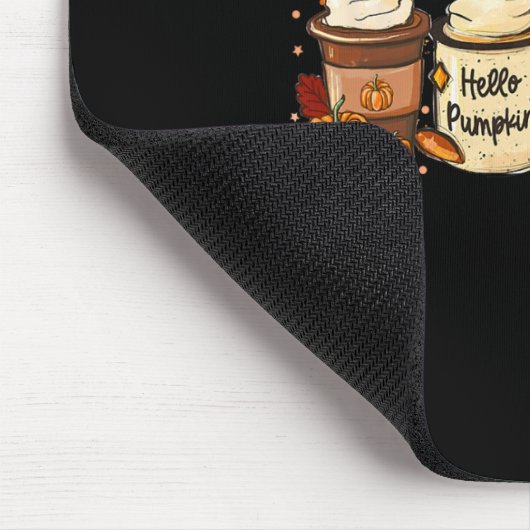 Fall Coffee Pumpkin Gewürz Latte Drinks Herbst als Mousepad (Ecke)