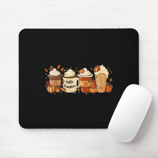 Fall Coffee Pumpkin Gewürz Latte Drinks Herbst als Mousepad (Mit Mouse)