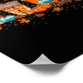 Fall Coffee Pumpkin Gewürz Latte Drinks Herbst als Poster (Ecke)