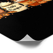 Fall Coffee Pumpkin Gewürz Latte Drinks Herbst als Poster (Ecke)