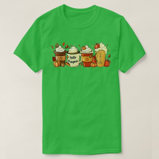 Fall Coffee Pumpkin Gewürz Latte Drinks Herbst als T-Shirt (Design vorne)