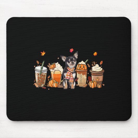Fall Coffee Pumpkin Gewürz Latte Iced Herbst Chihu Mousepad (Vorne)