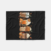 Fall Coffee Pumpkin Gewürz Latte Iced Warm Cosy Au Fleecedecke (Vorderseite (Horizontal))