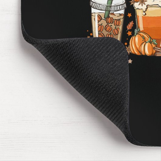 Fall Coffee Pumpkin Gewürz Latte Iced Warm Cosy Au Mousepad (Ecke)