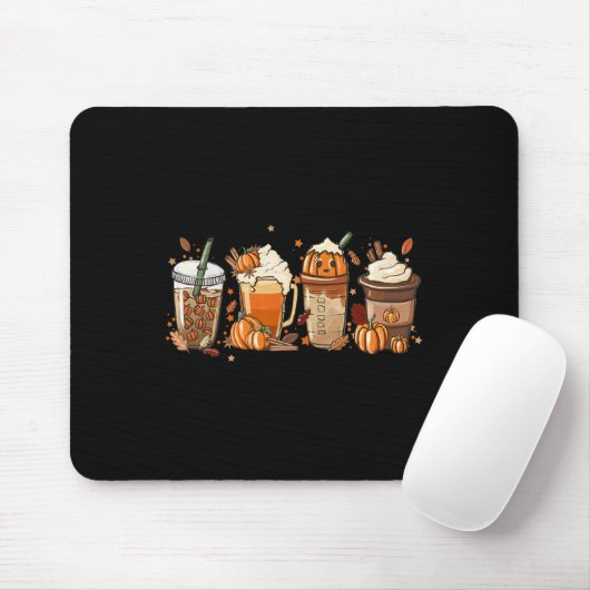 Fall Coffee Pumpkin Gewürz Latte Iced Warm Cosy Au Mousepad (Mit Mouse)