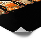 Fall Coffee Pumpkin Gewürz Latte Iced Warm Cosy Au Poster (Ecke)