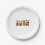 Fall Coffee Pumpkin Pappteller (Vorderseite)