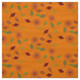 Fall Collection Bright Orange Blumen Leaf Muster Stoff