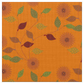Fall Collection Bright Orange Blumen Leaf Muster Stoff (Nahaufnahme)