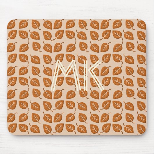 Fall Collection Bright Orange Leaf Mousepad (Vorne)