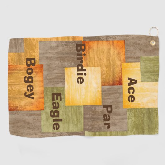 Fall Color Blocks Golf Begrüßungstücher Golfhandtuch (Horizontal)