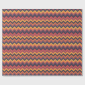 Fall Colored Chevrons Geschenkpapier (Flach)