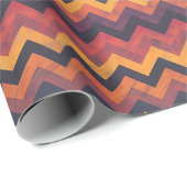 Fall Colored Chevrons Geschenkpapier (Rolleneckpunkt)