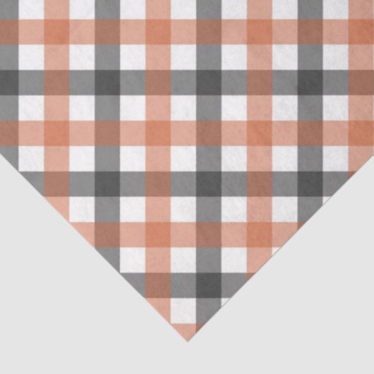 Fall Colors Gingham Tissue Paper Seidenpapier (Ausschnitt)