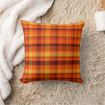 Fall Colors Plaid Pillow