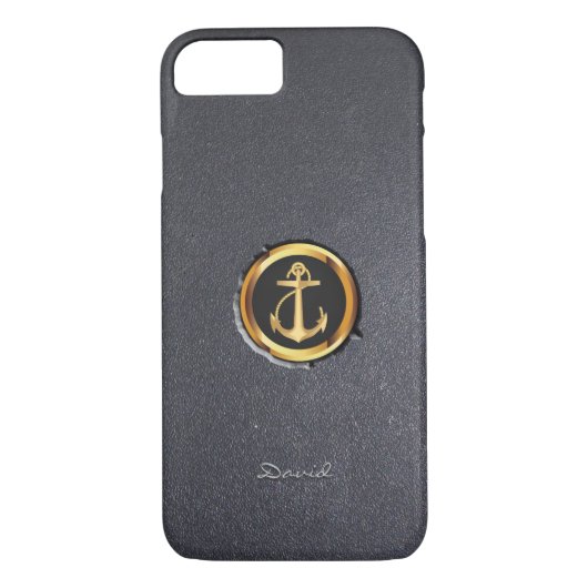 Fall cool Gold Anker Black Stone iPhone 7 Case-Mate iPhone Hülle (Rückseite)