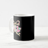 Fall Coquette Bow Pumpkin Erntedank Herbstleav Kaffeetasse (Vorderseite Links)