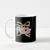 Fall Coquette Bow Pumpkin Erntedank Herbstleav Kaffeetasse (Links)