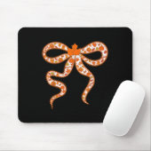 Fall Coquette Lace Bow Blätter Pumpkin Erntedank Mousepad (Mit Mouse)