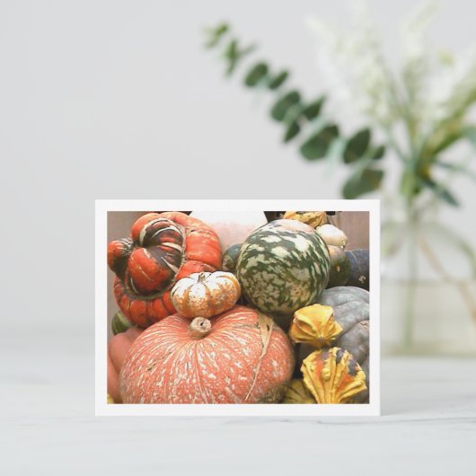 Fall Cornicopie Postkarte (Stehend Vorderseite)