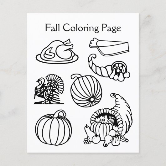 Fall Cornucopia Farbseite Flyer (Vorne)