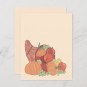 Fall Cornucopia Feiertagskarte (Vorne/Hinten)