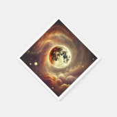 Fall Cosmic Harvest Moon Découpage Napkins Serviette (Ecke)