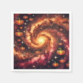 Fall Cosmic Pumpkin Gewürz Découpage Napkins Serviette (Vorderseite)